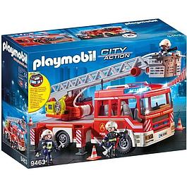 FIREFIGHTER TRUCK - PLAYMOBIL - CITY ACTION - WITH SWIVEL LADDER