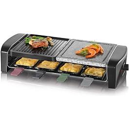 MULTIFUNCTIONAL RACLETTE APPLIANCE - GRILL & STONE - 8 PERSONS - BLACK