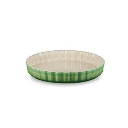 LE CREUSET green ceramic tart mold