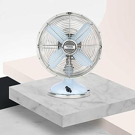 Ventilateur Design - H. KOENIG - Métal Bleu