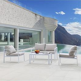 Garden furniture with aluminum structure with cushions - 4 people