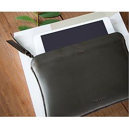Leather iPad mini case - gray