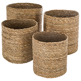 Set of 4 Seagrass Reed Baskets