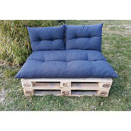 Pallet mattress set + 2 back cushions - slate