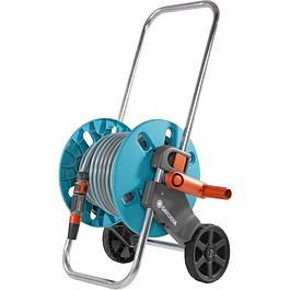 GARDENA wheeled hose reel - size S - Supplied with 20 m ø 13 mm hose and spray lance