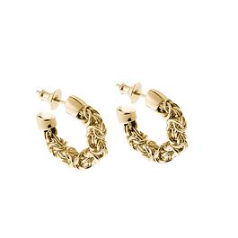 CHRISTOFLE 18 carat gold-plated solid silver hoop earrings