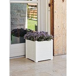 Planter with water reserve and adjustable feet - Off-white