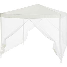 Garden gazebo with 4 mosquito nets - 3 x 3 m - Steel and polyester