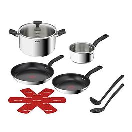 Cookware set - TEFAL - stainless steel 8 pieces