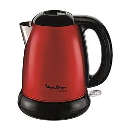 Electric kettle - MOULINEX - 1.7 L, Stainless steel, Cordless kettle - Red