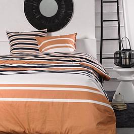Double bed set - TODAY - 260x240 cm - 100% Cotton - Orange, Black and White