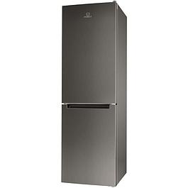 INDESIT LI8SN1EX - Bottom freezer fridge 328 L (230 + 98) - Static cold - L 59.5 cm x H 188.9 cm - SILVER