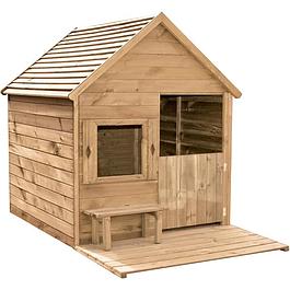 Wooden cabin for children - SOULET - Heidi - Dimensions 123cm x 169cm xH.158 cm - Solid wood - Exterior
