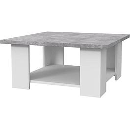 Coffee table - White and light concrete - Contemporary