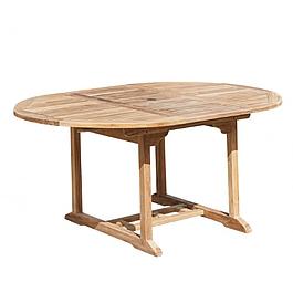 Oval oiled teak garden table
