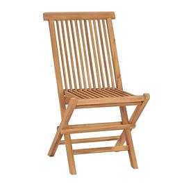 Oiled teak folding garden chair
