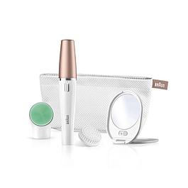 FACE CLEANSING BRUSH AND FACE EPILATOR WITH 3 BRAUN TIPS