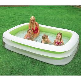 RECTANGULAR INFLATABLE POOL FOR THE FAMILY - INTEX - 2.62 x 1.75 x 0.56m