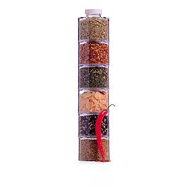TOWER OF 6 SPICE JARS