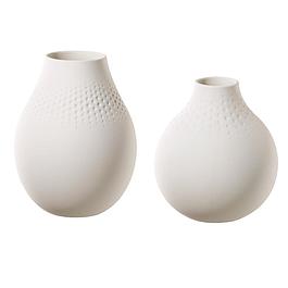 DUO DE VASES EN PORCELAINE BLANC MAT VILLEROY & BOCH
