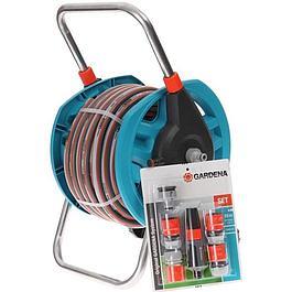 Dévidoir portable équipé - GARDENA - Longueur 20 m - Kit complet tuyau d'arrosage