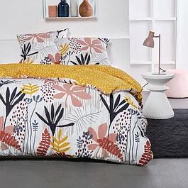 Parure de lit - TODAY - 240 x 220 cm - 2 personnes - coton imprimé floral