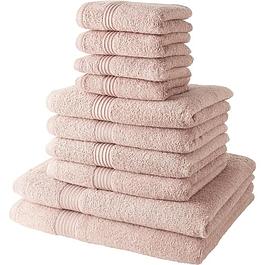 Ensemble de 10 serviettes de bain - Rose des sables