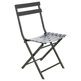 Chaise pliante graphite en acier - HESPERIDE