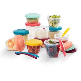 MultiSet 12 pots de conservation + 3 cuillères souples - BABYMOOV