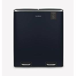 Poubelle de tri 2x30L bleu nuit - LES COLLECTORS