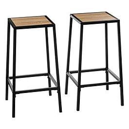 Lot de  2 tabourets de bar métal