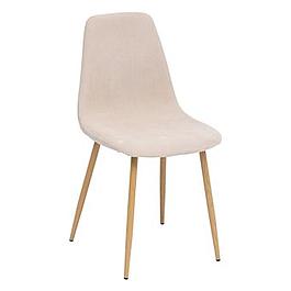 Chaise en velours cotelé beige
