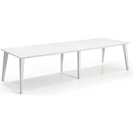 Table de jardin rectangulaire 6 à 12 personnes - blanc - Allibert by KETER