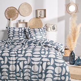 Parure de lit : Housse de couette 240X260 + 2 taies d'oreiller - TODAY