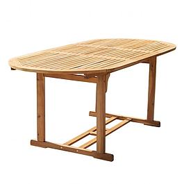 Table ovale en bois d'acacia 6/8 places