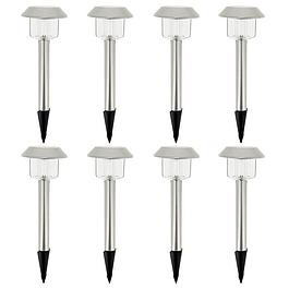 Lot de 8 balises solaires LED