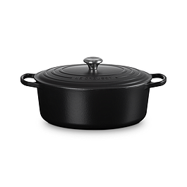 Cocotte ovale en Fonte Émaillée - LE CREUSET - avec Intérieur Noir - 24 cm - Noir