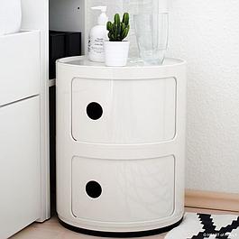 Meuble de rangement colonne 2 portes blanc KARTELL