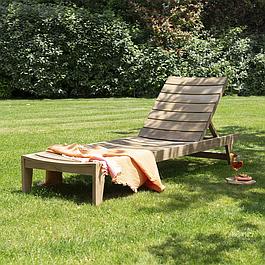 Bain de soleil en teck massif