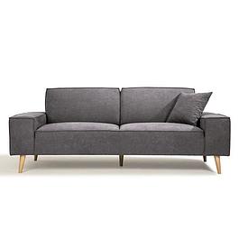Canapé droit 3 places - Hexagone - Tissu Gris