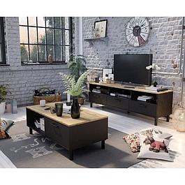 ENSEMBLE MEUBLE TV & TABLE BASSE - STYLE INDUSTRIEL