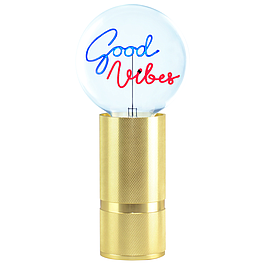 Lampe à poser 'Good Vibes' - Socle doré