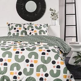 Parure de lit 2 personnes - 240x220cm - Vert
