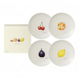 Coffret 4 assiettes rondes 19 cm