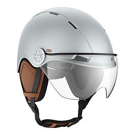 Casque vélo et trottinette avec visière - gris bleu - taille M