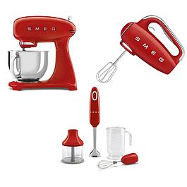 Ensemble préparation culinaire - rouge - SMEG