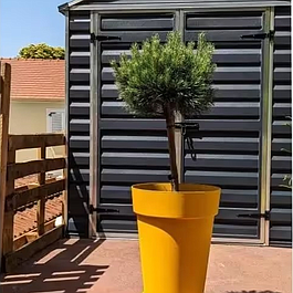 Pot de fleurs - hauteur 66 cm - jaune
