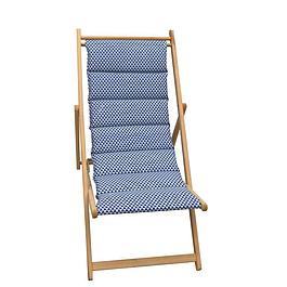Chilienne matelassée - toile amovible - bleu Indigo