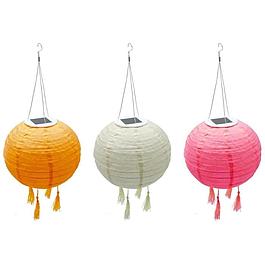 Lot de 3 lampions solaires - blanc chaud