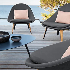 Fauteuil bas - anthracite - FERMOB